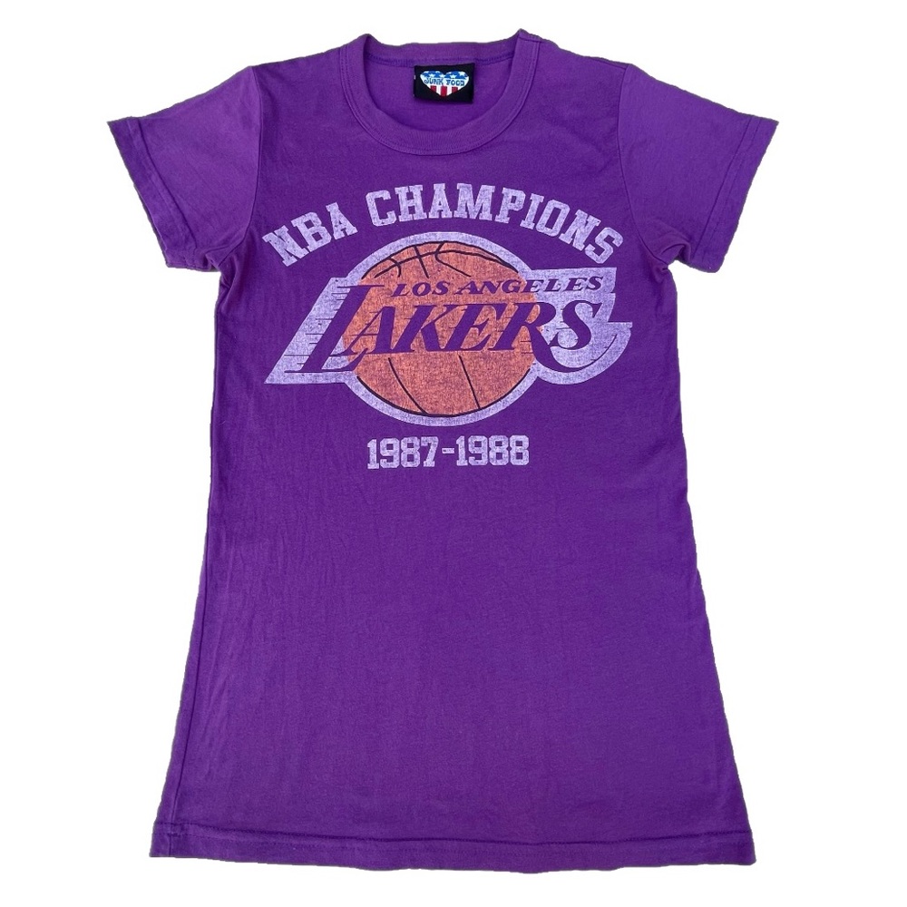 Vintage Los Angeles Lakers Junk Food Purple Graphic T-shirt
